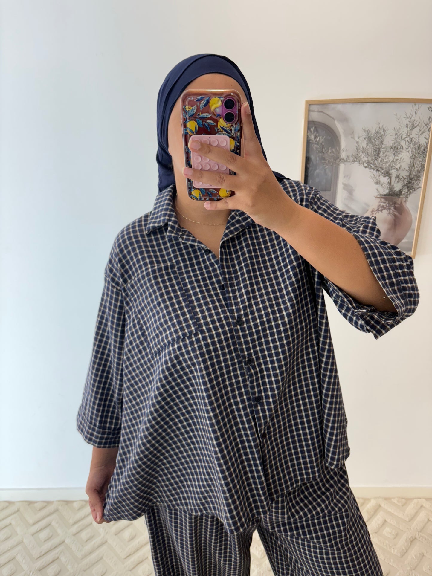 Chemise épaisse petits carreaux