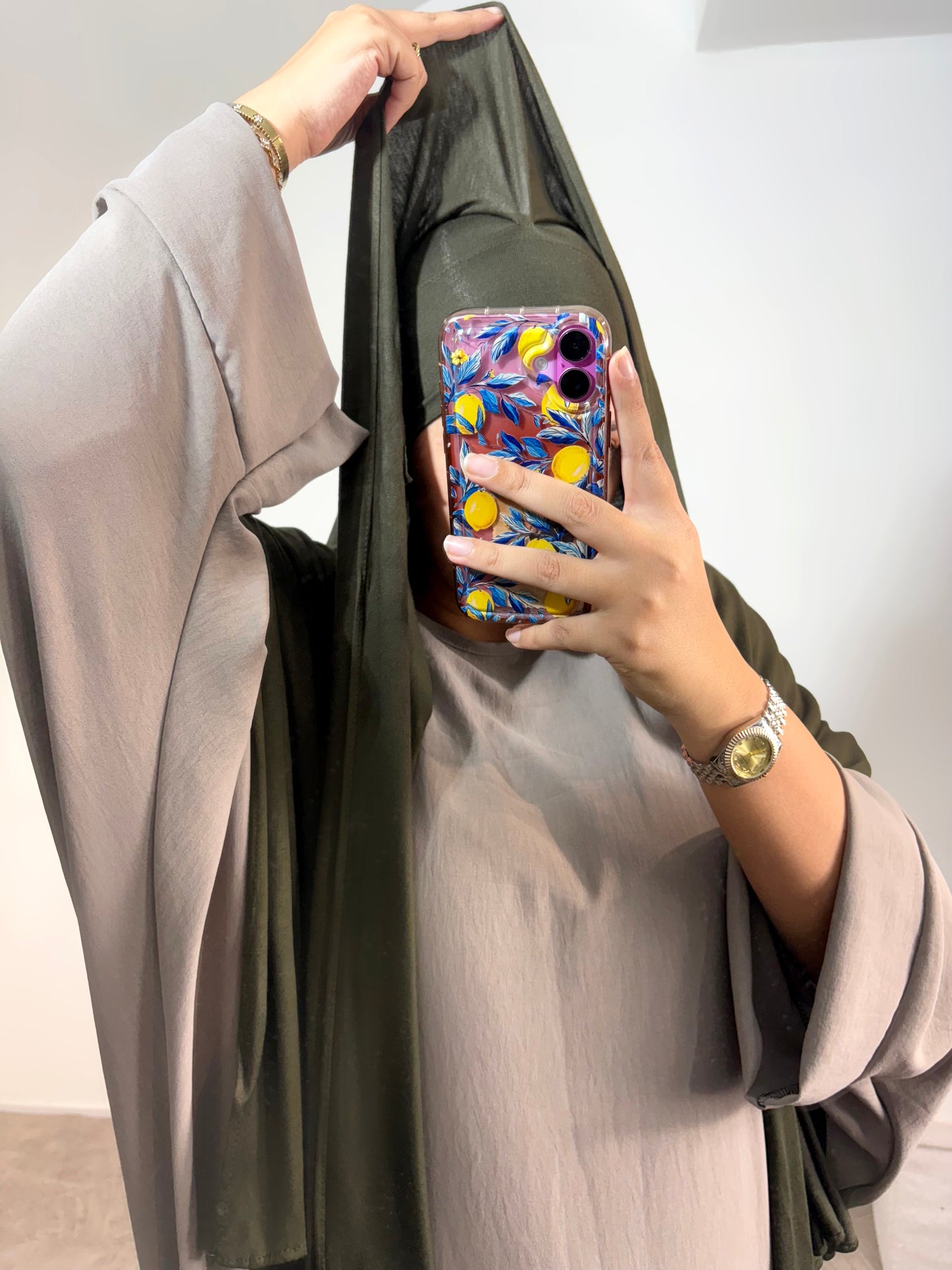 Hijab modal coton AIMANT avec bonnet intégré