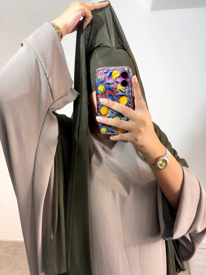 Hijab modal coton AIMANT avec bonnet intégré