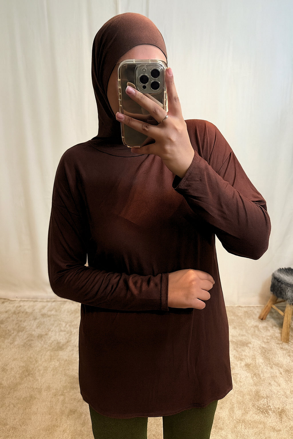 Sous pull avec cagoule intégrée