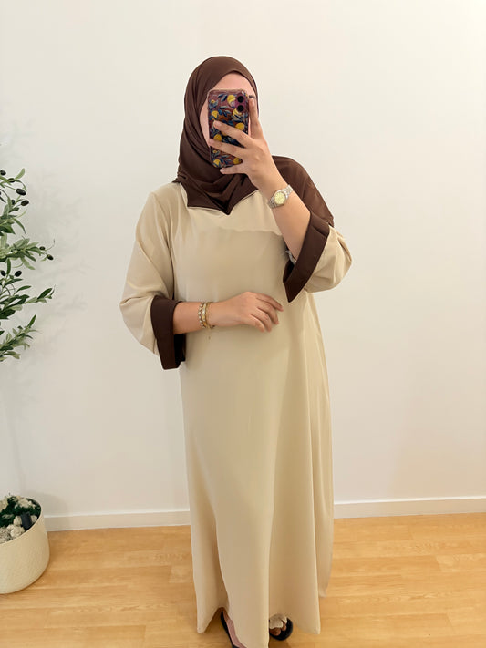 Abaya  "Sabah" soie de médine