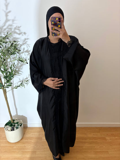 Ensemble sous robe + Kimono dentelle (3 couleurs)