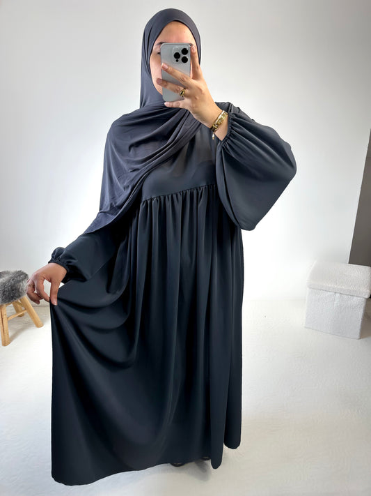 Abaya manches ballon «Loubna»