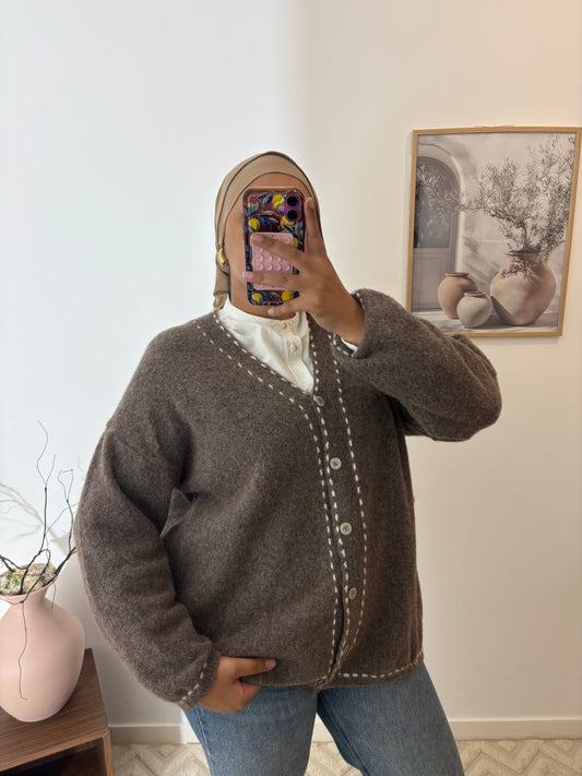 Gilet oversize en laine