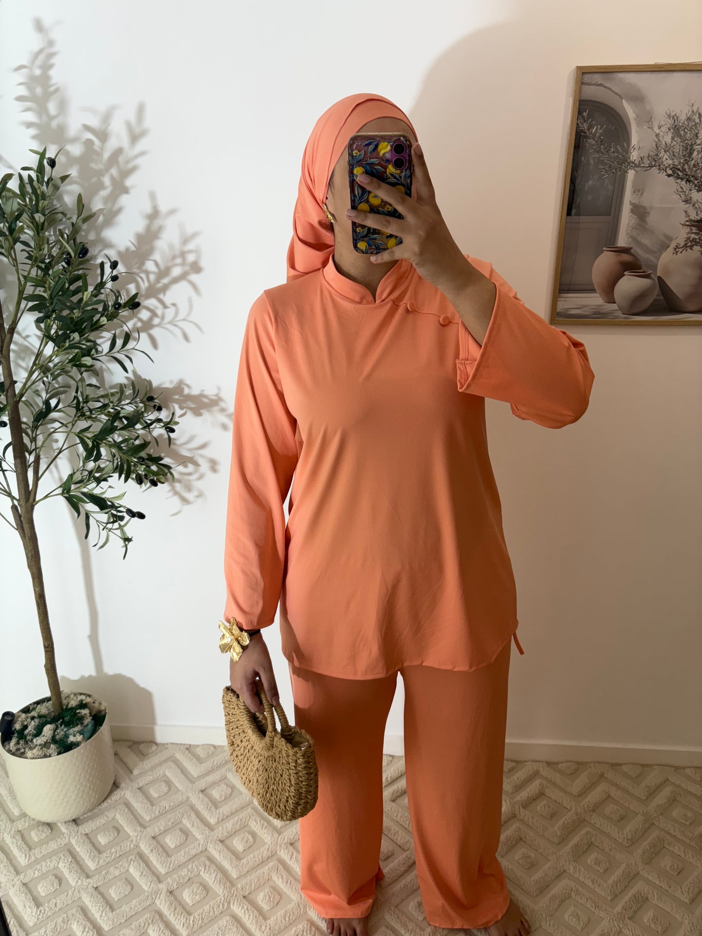 Burkini 3 pièces (Bouton)
