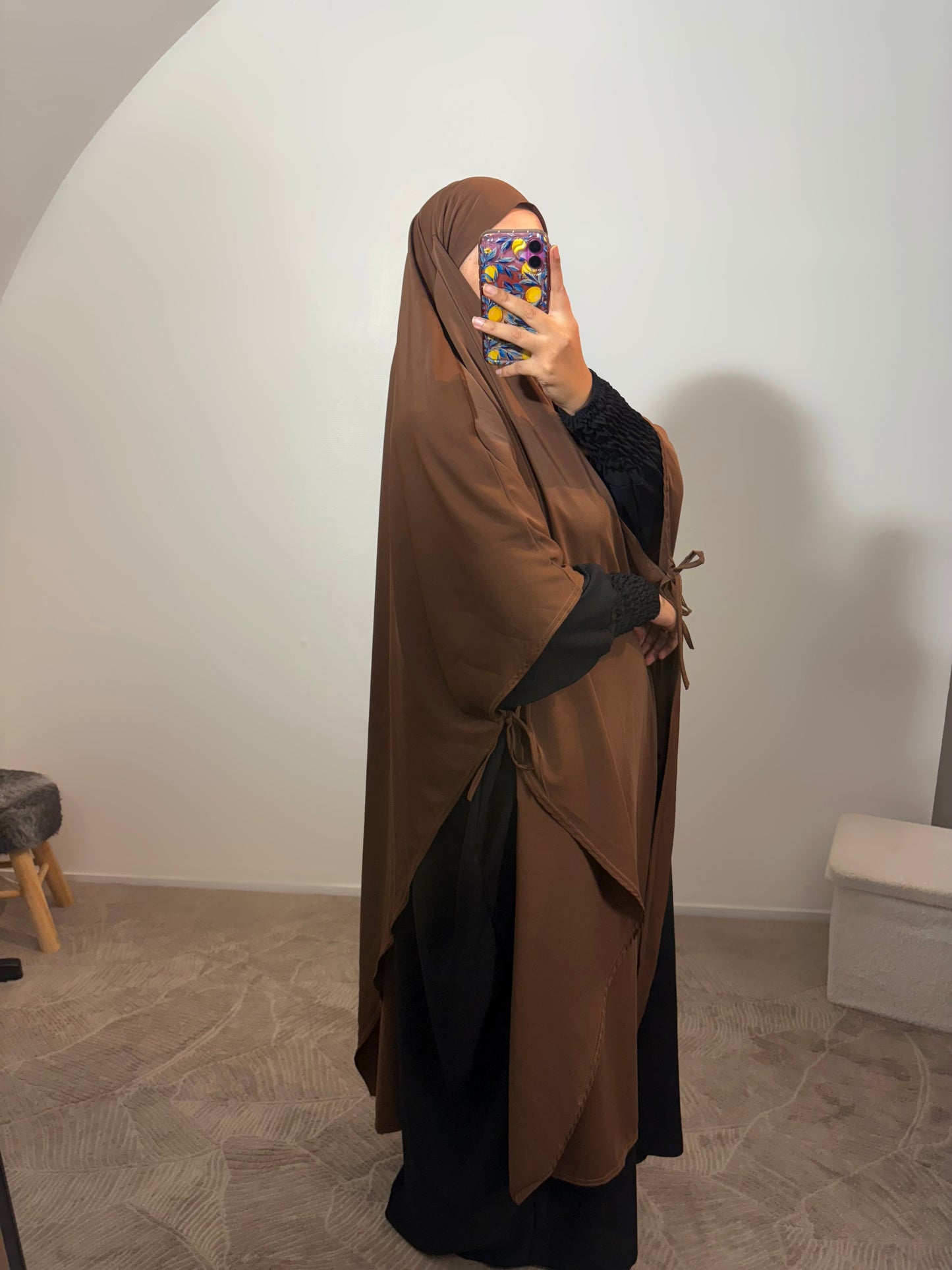 Khimar à lacet effet jilbab