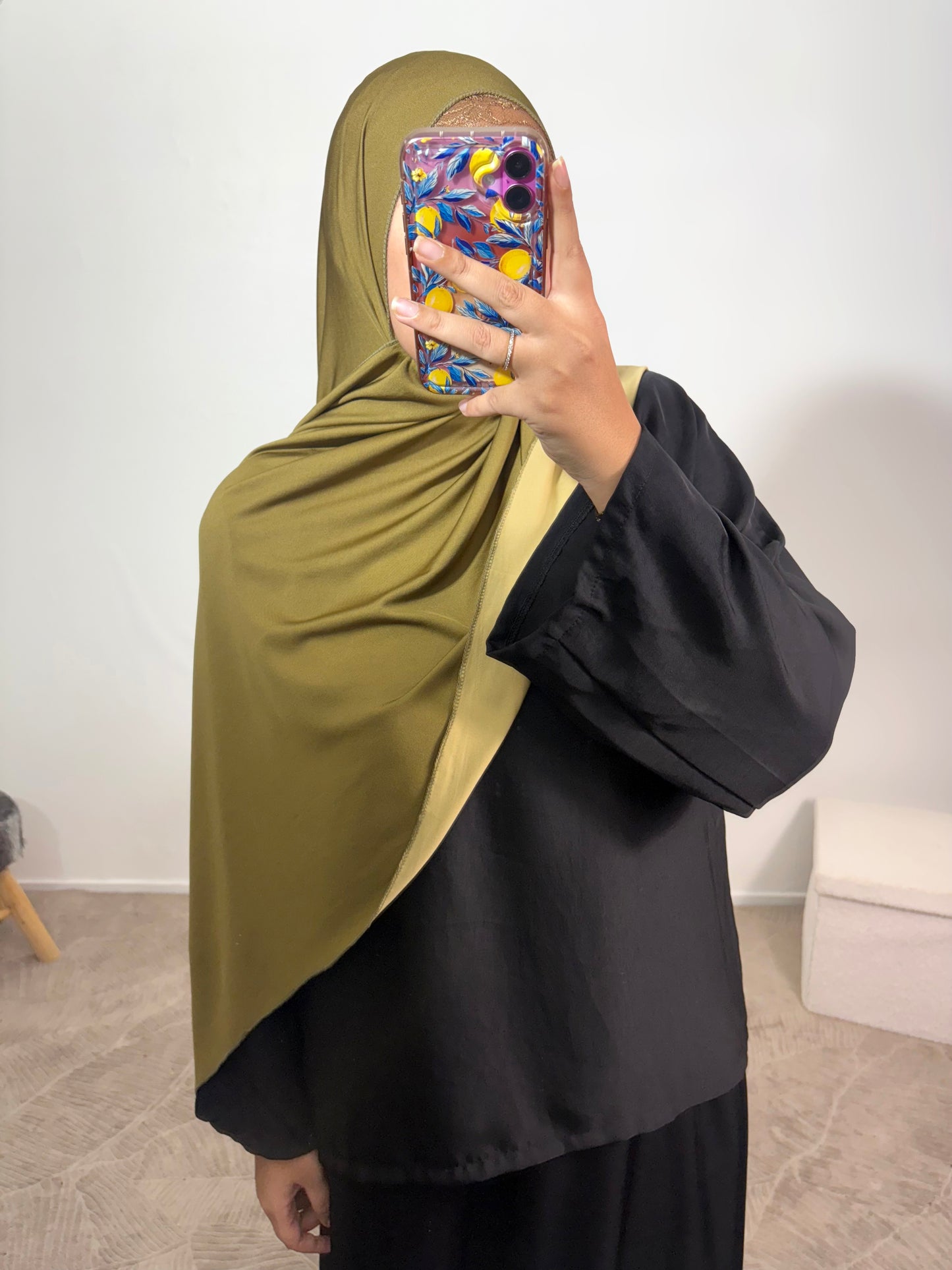 Hijab double face jersey satiné
