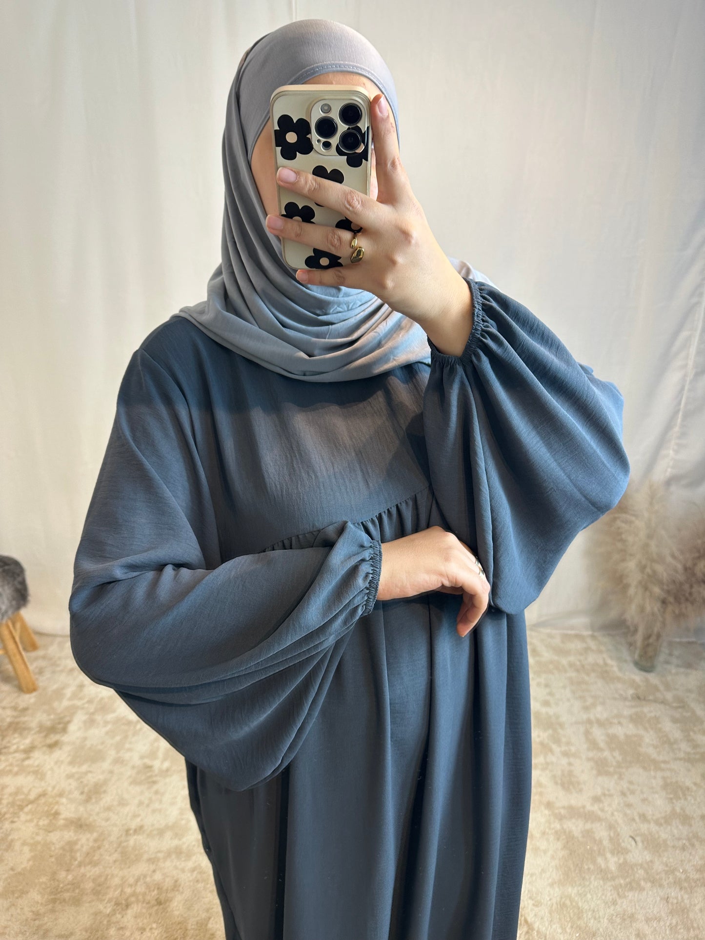 Abaya manches ballon «Salwa»