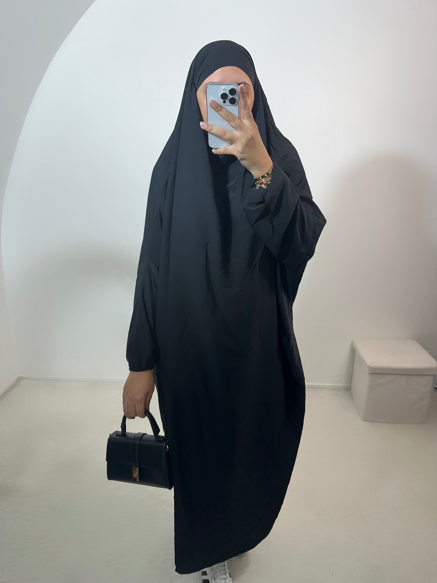 Jilbab 1 pièce soie de médine