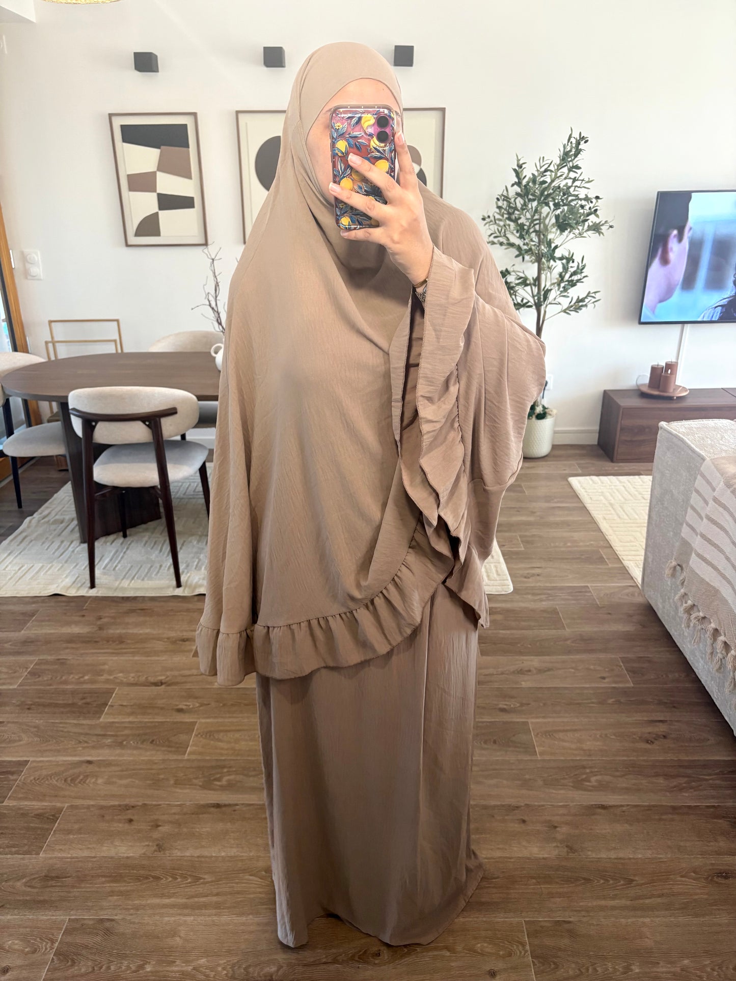 Ensemble jupe + Khimar (3 couleurs)