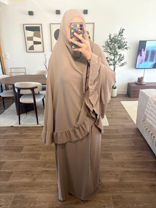 Ensemble jupe + Khimar (3 couleurs)
