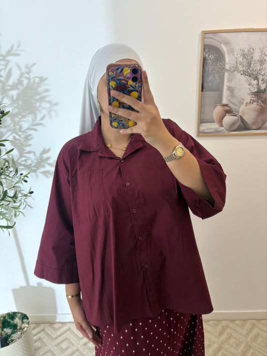 Chemise oversize en popeline