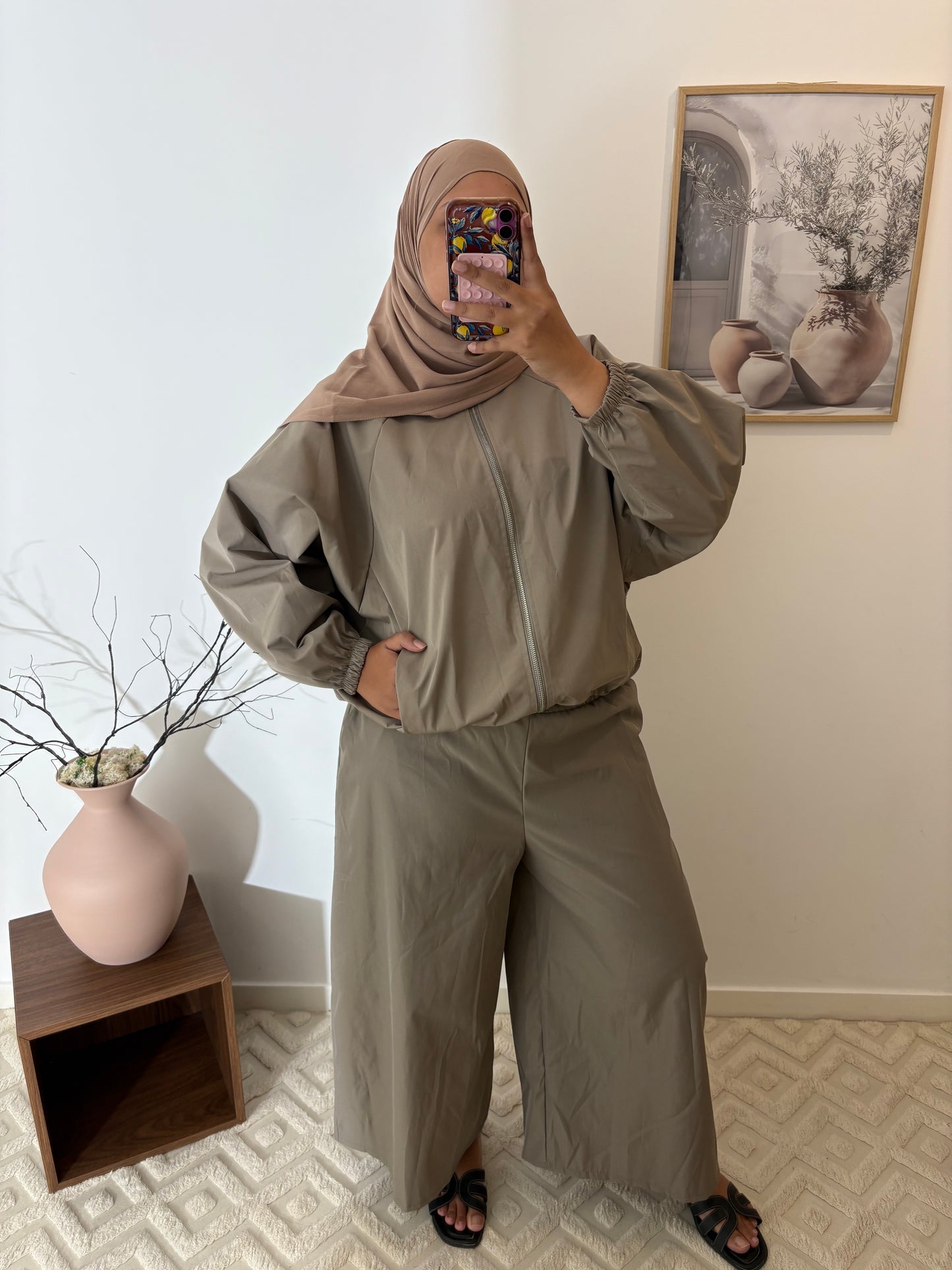 Pantalon effet kway