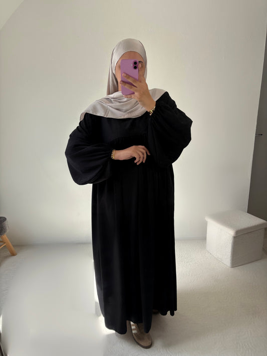 Abaya manches ballon «Loubna»