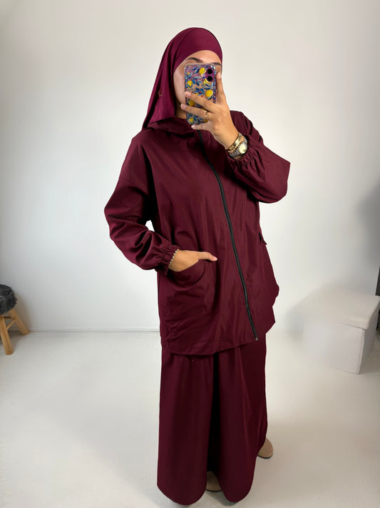 Ensemble imperméable veste + jupe