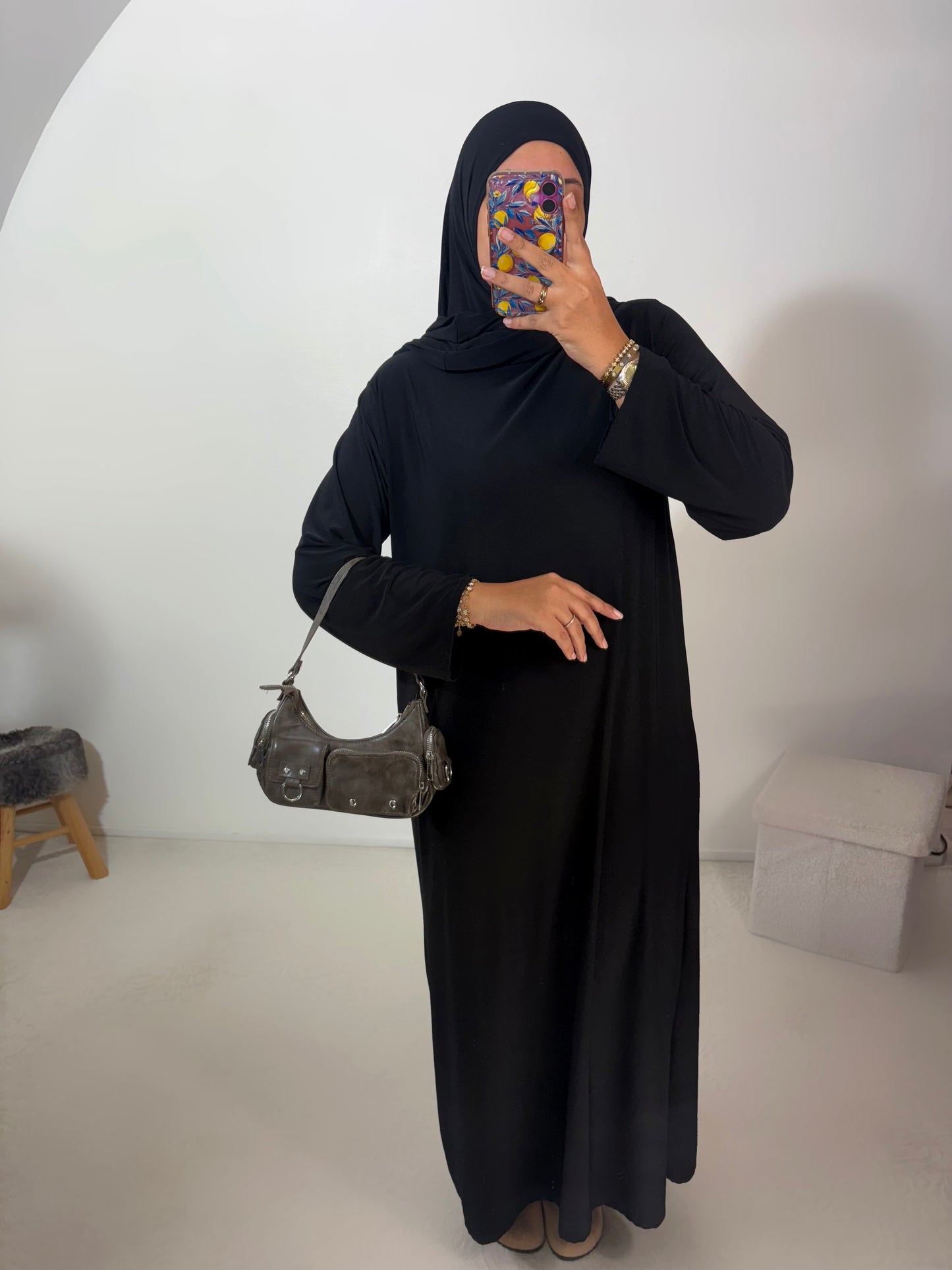 Set en jersey premium de luxe (Abaya + Khimar)