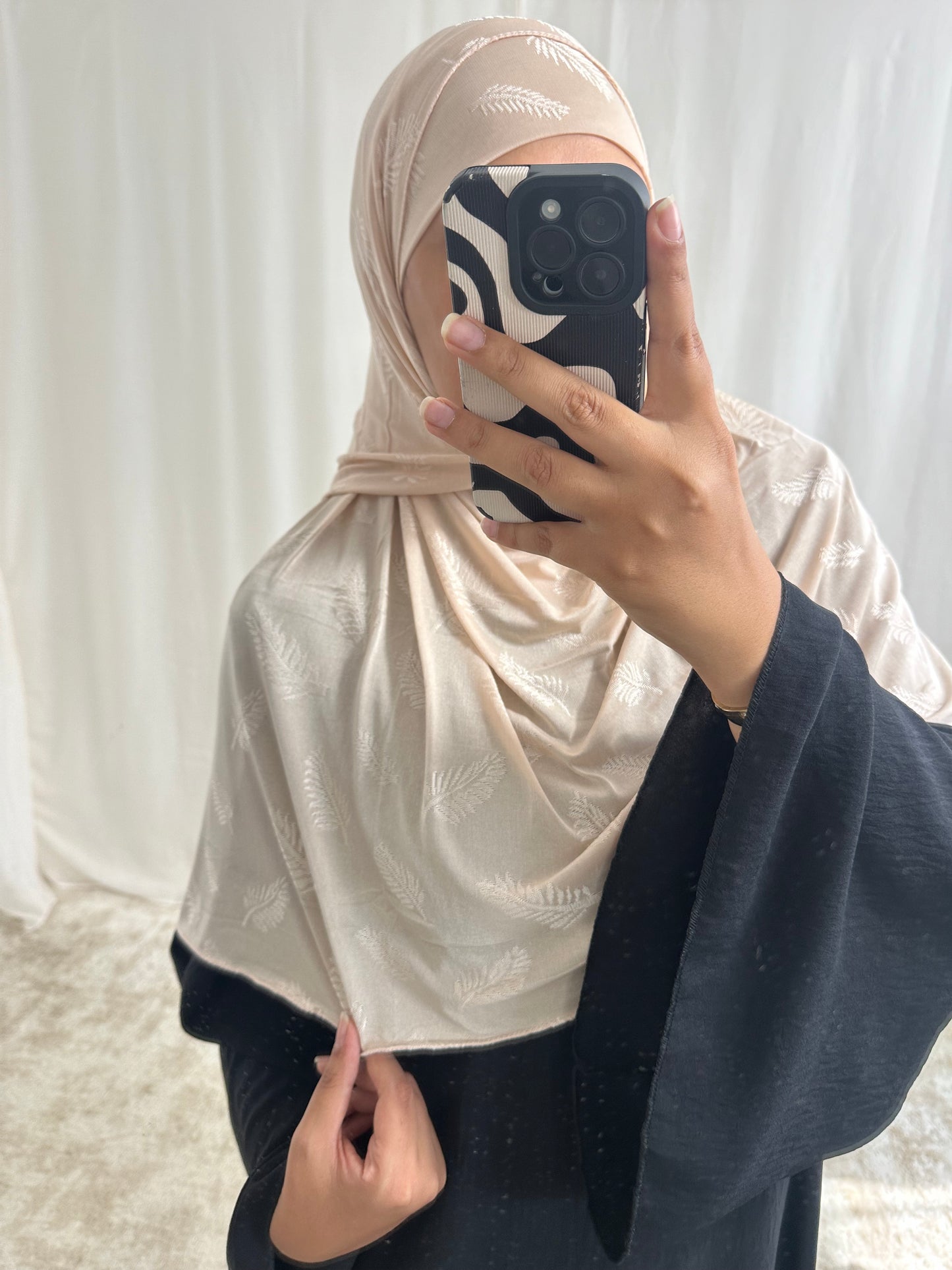 Hijab à nouer jersey premium à motif