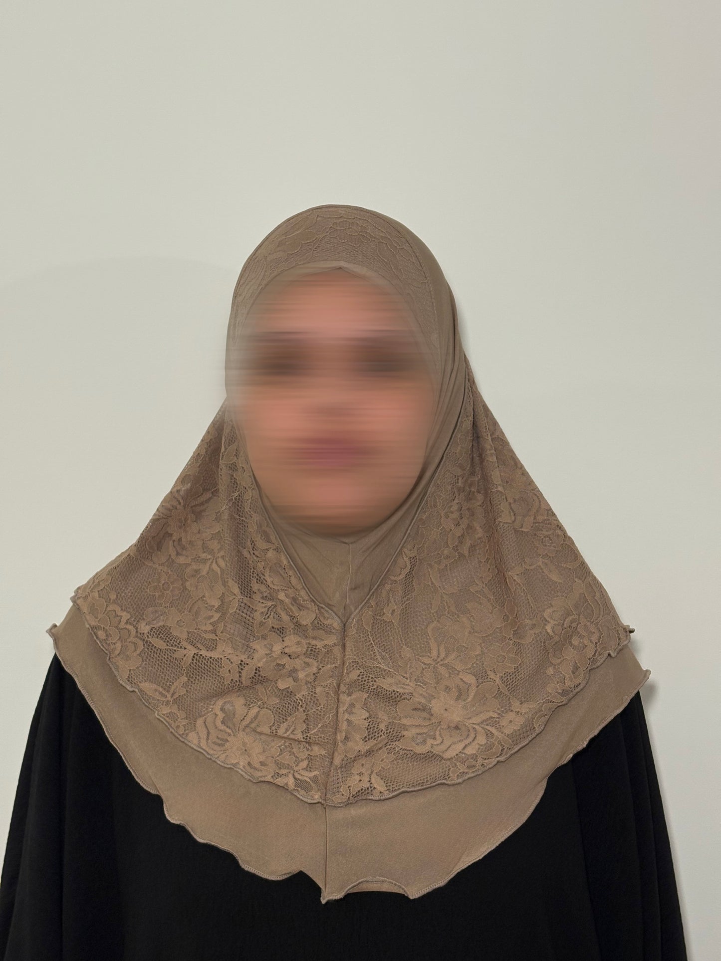 Hijab à enfiler à dentelle