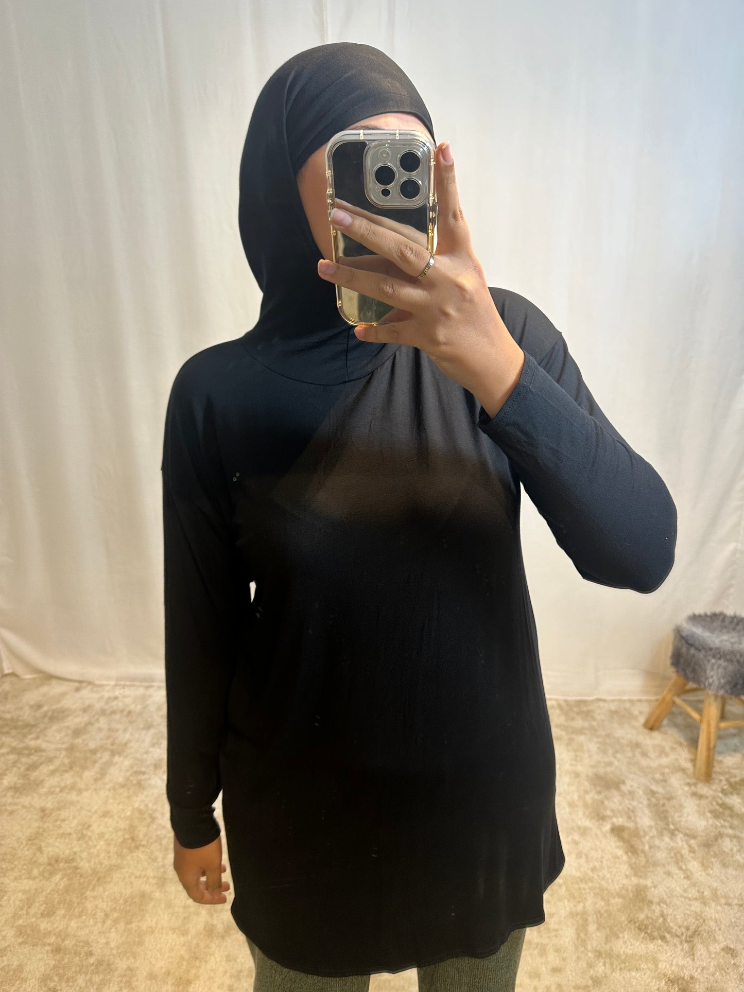 Sous pull avec cagoule intégrée