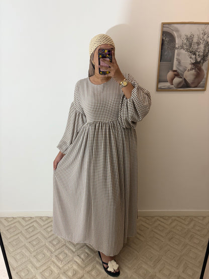 Robe Vichy manches ballons