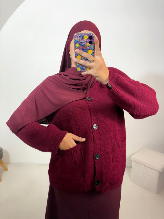 Cardigan à bouton oversize