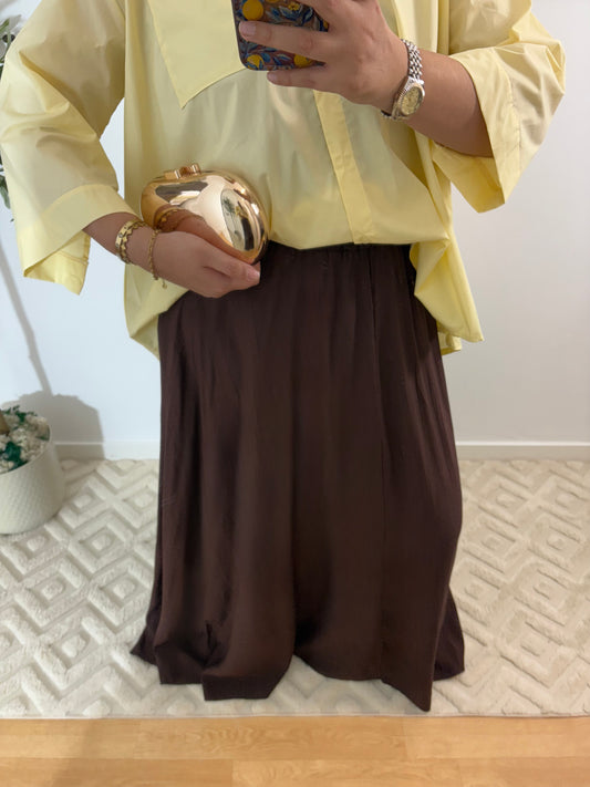 Jupe fluide effet lin