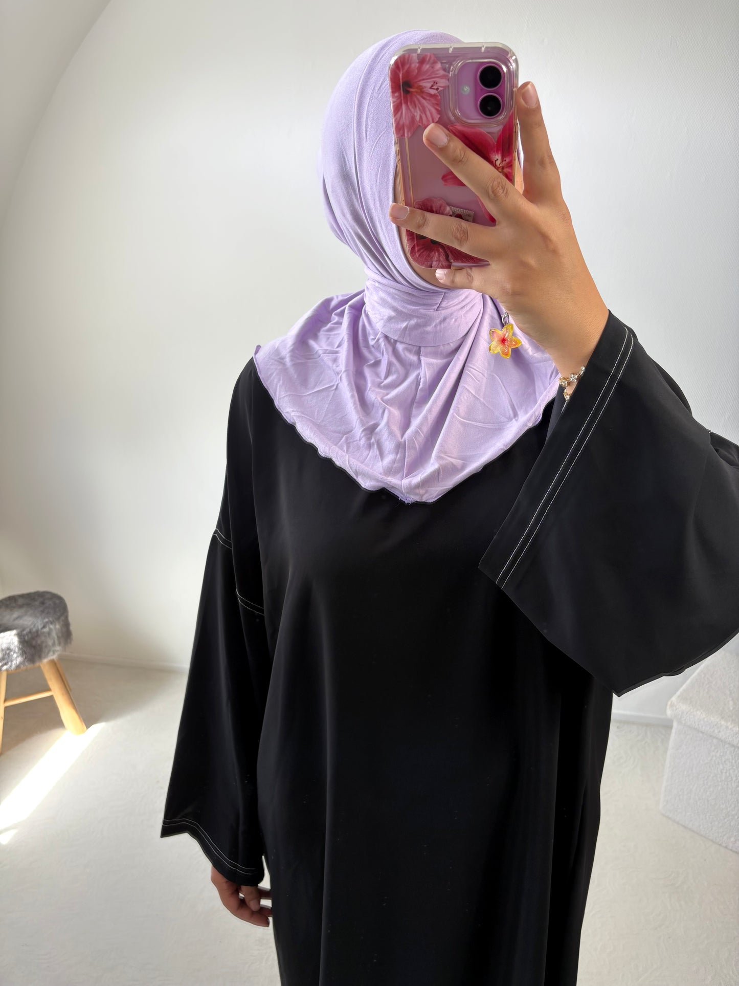 Hijab à enfiler avec fermeture scratch