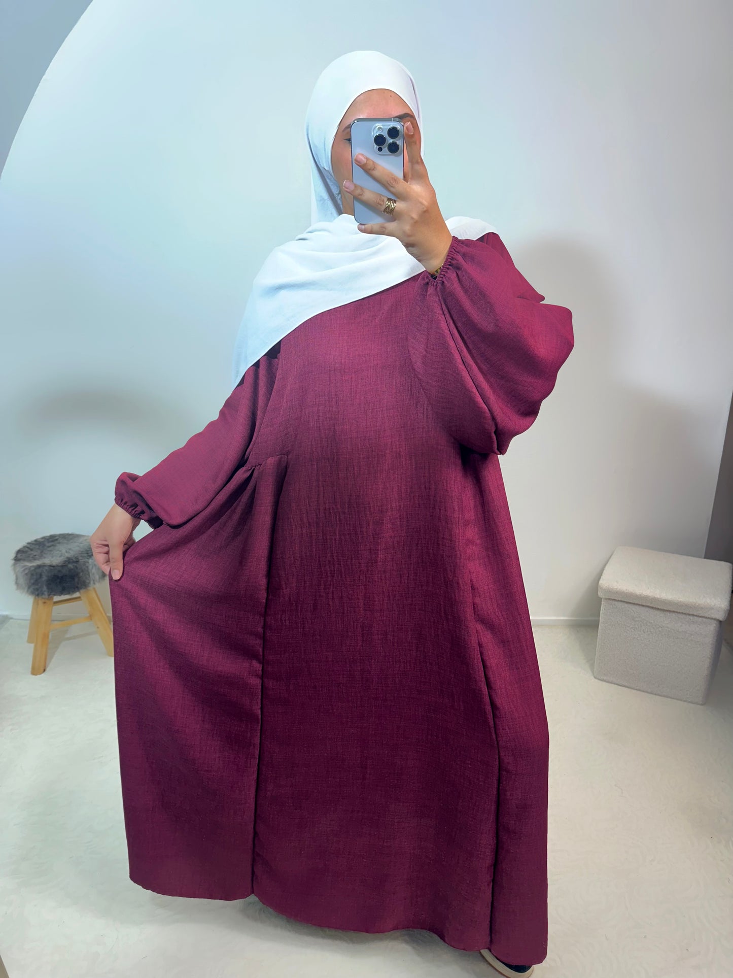 Abaya manches ballon «Sherazad»