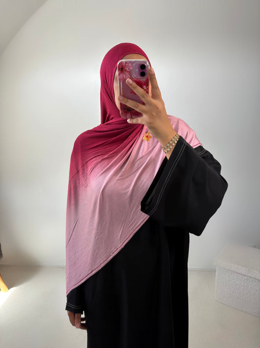 Hijab jersey coton bicolore STRASS