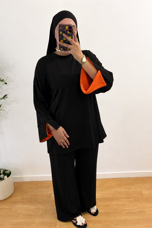 Bukini 3 pièces manches colorées