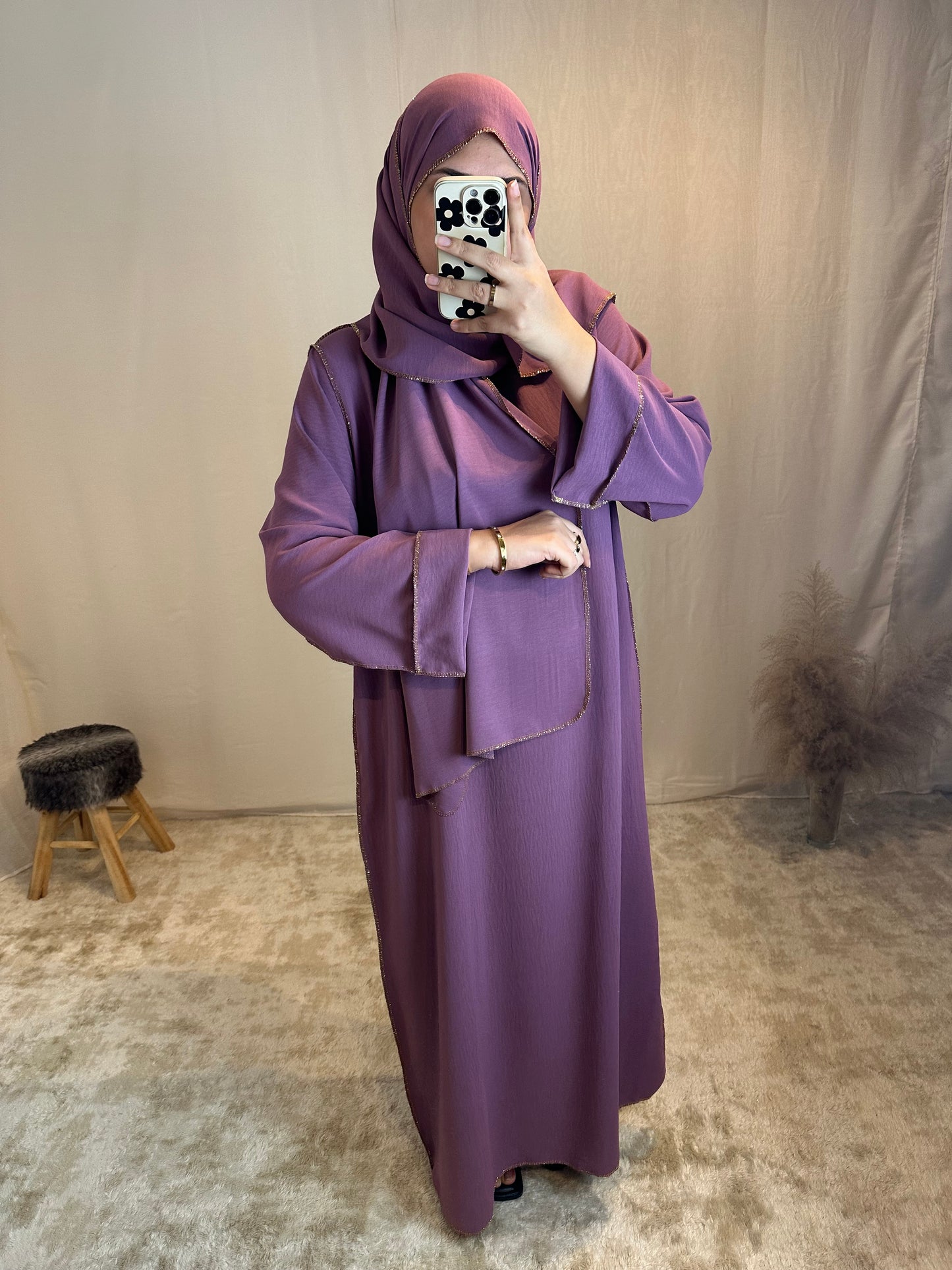 Abaya voile intégré "Sonia" jazz