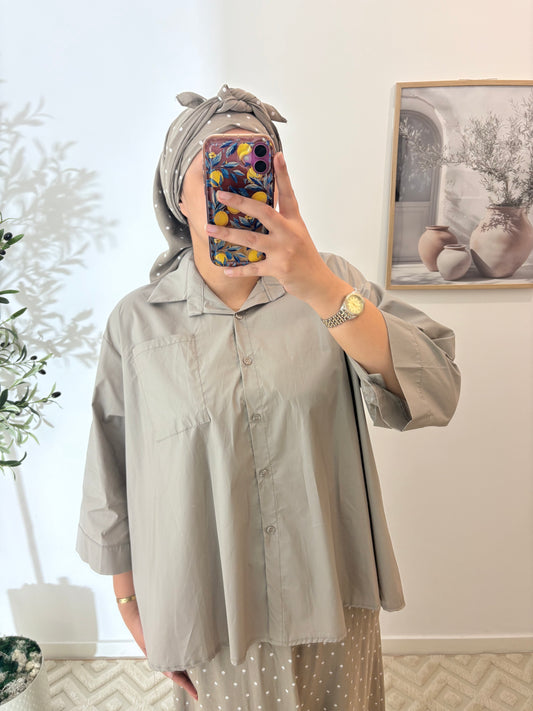 Chemise oversize en popeline