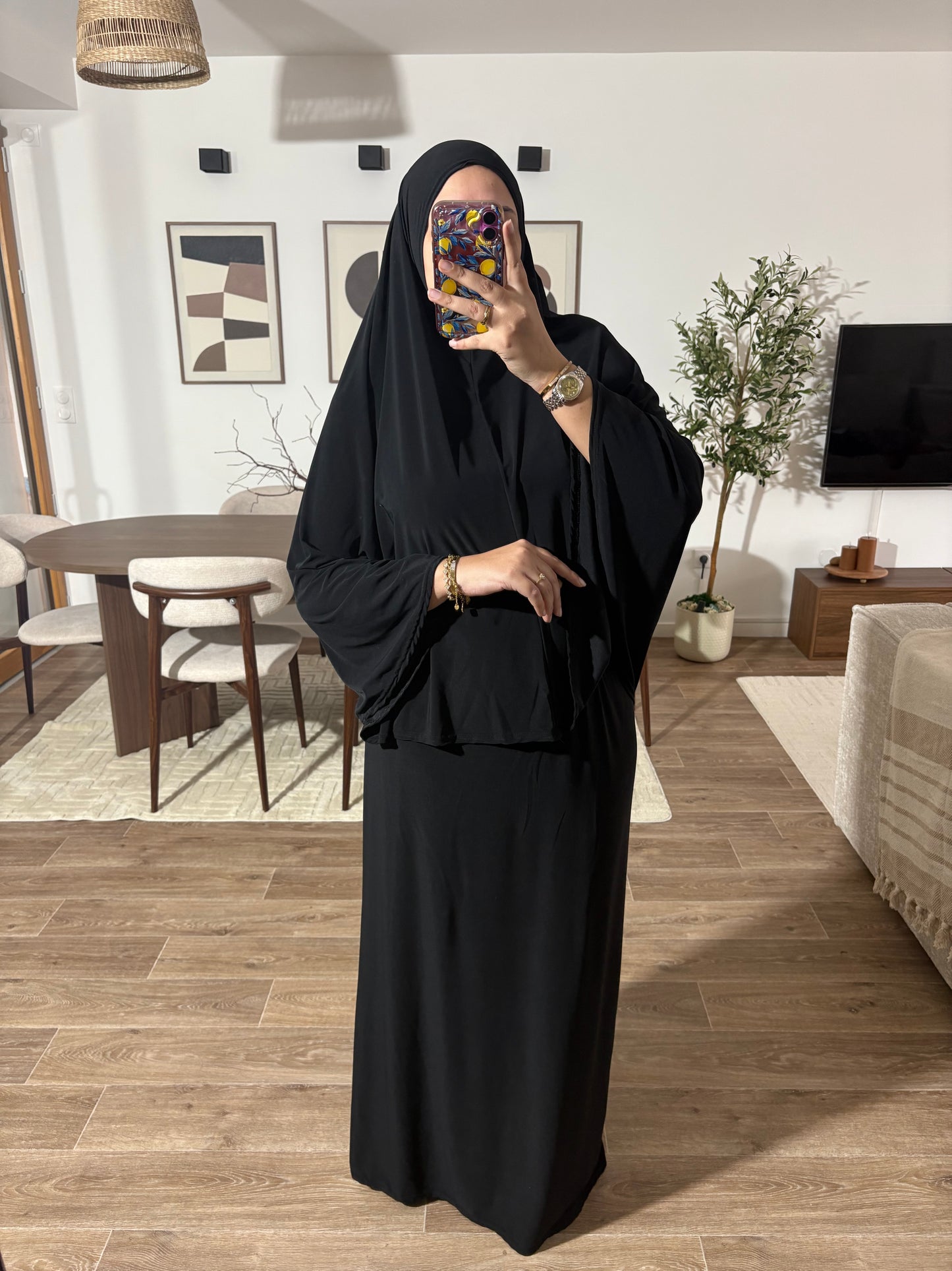 Khimar à enfiler + jupe