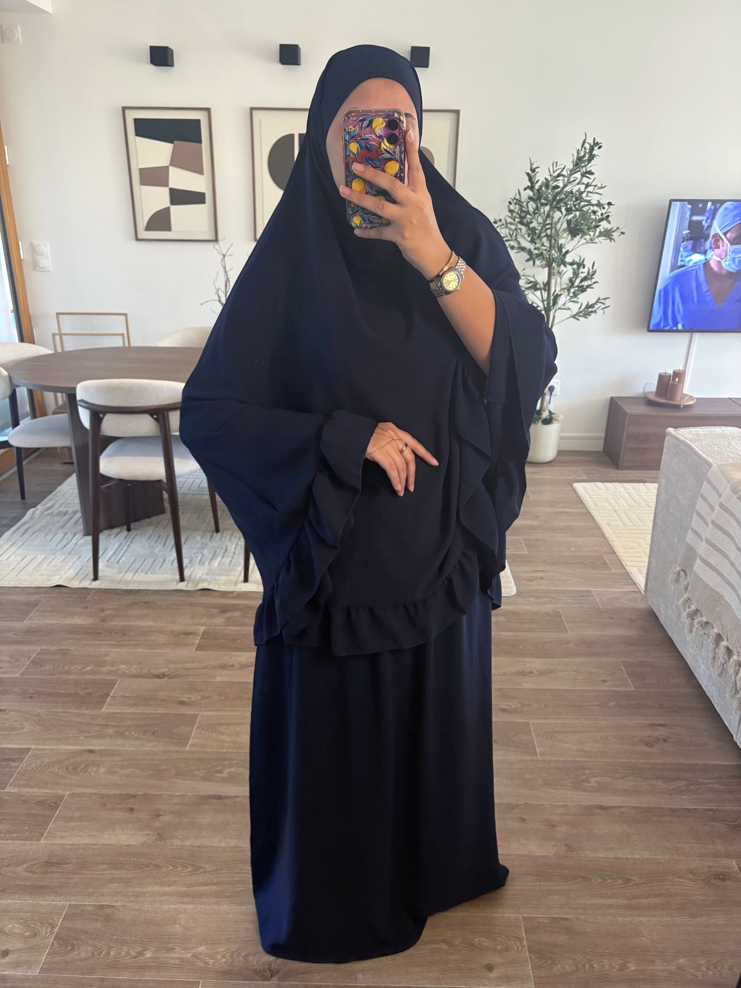 Ensemble jupe + Khimar (3 couleurs)