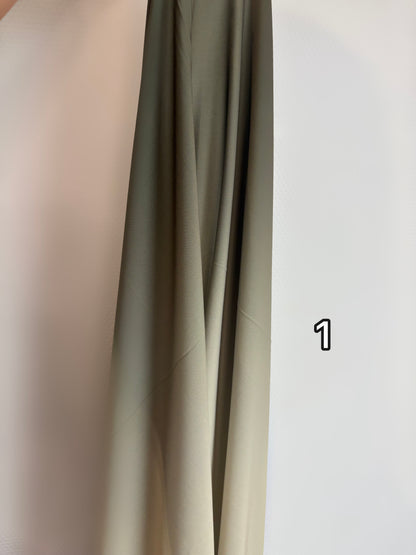 Hijab Jersey plume bicolore