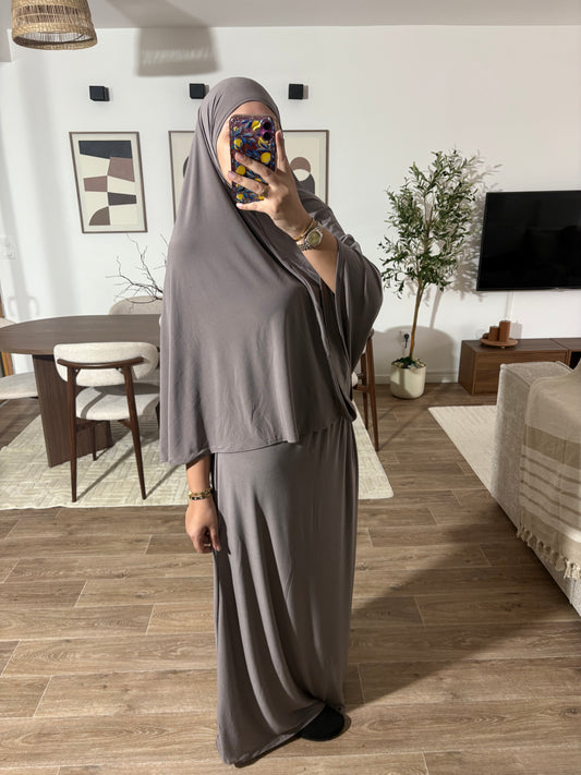 Khimar à enfiler + jupe