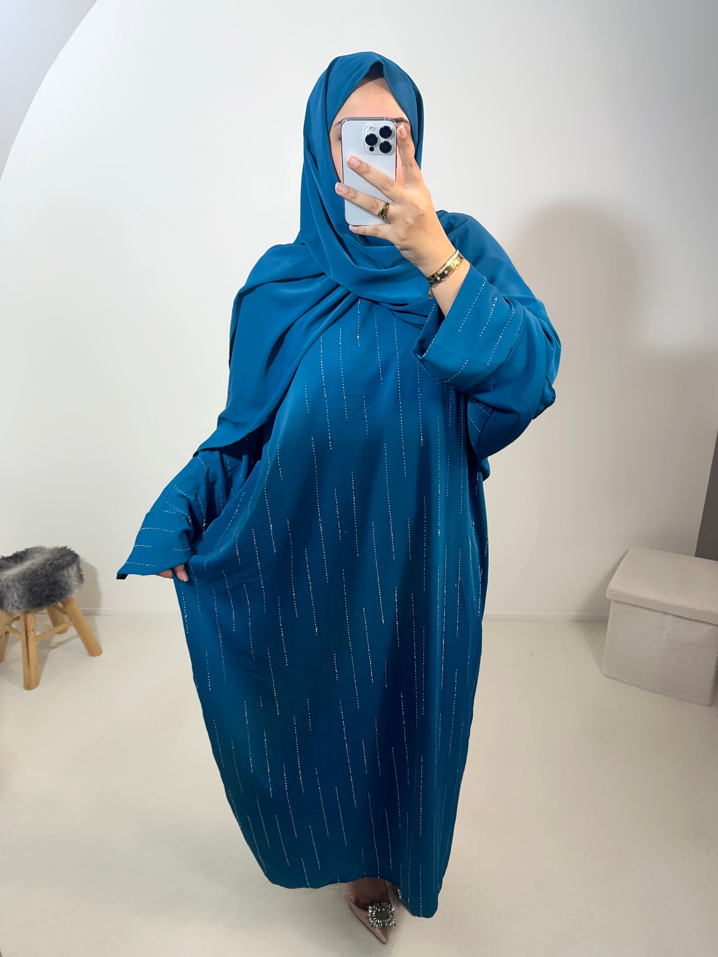 Abaya voile intégré "Oceane"