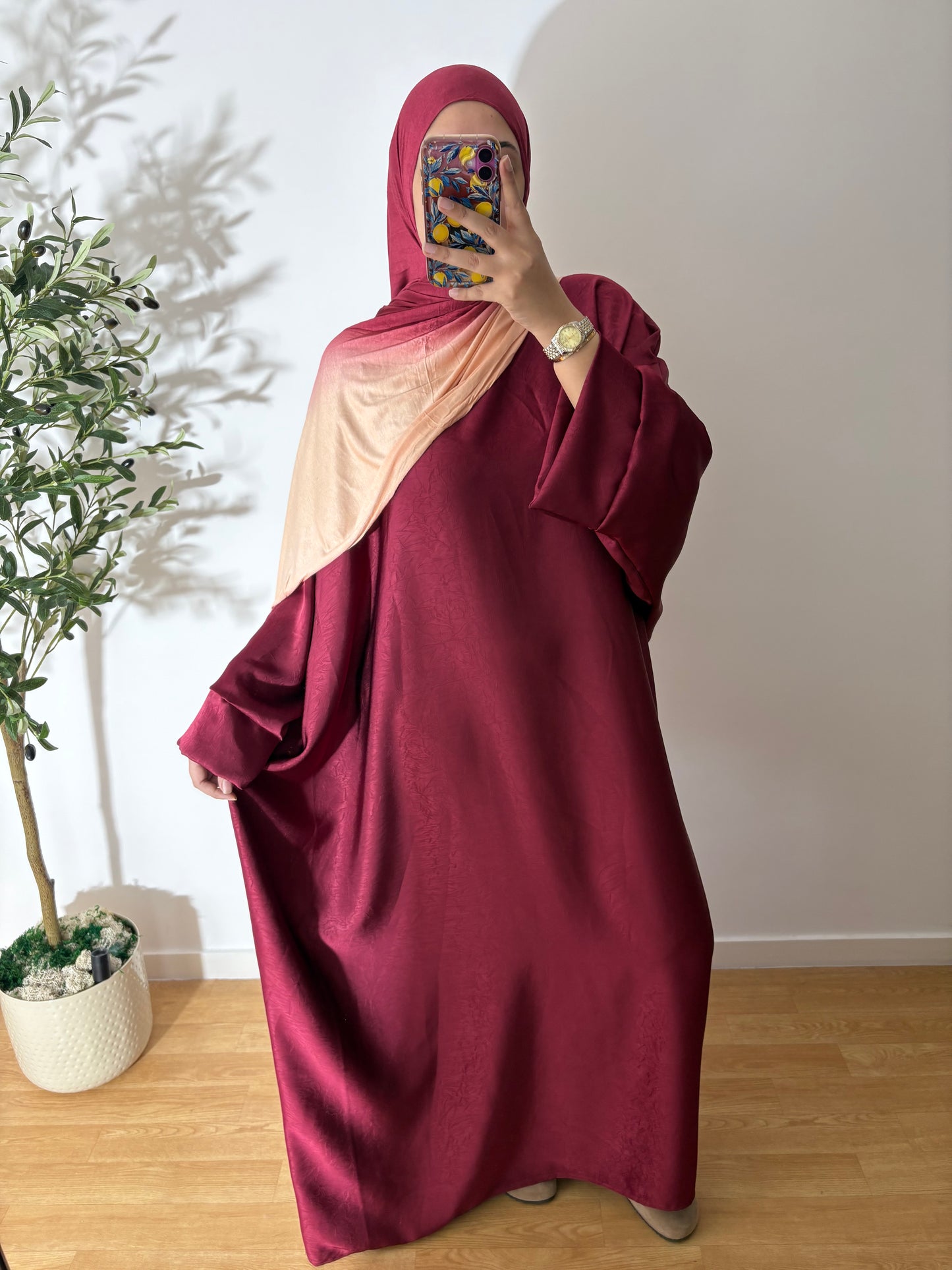 Abaya « Kenza » Satin premium
