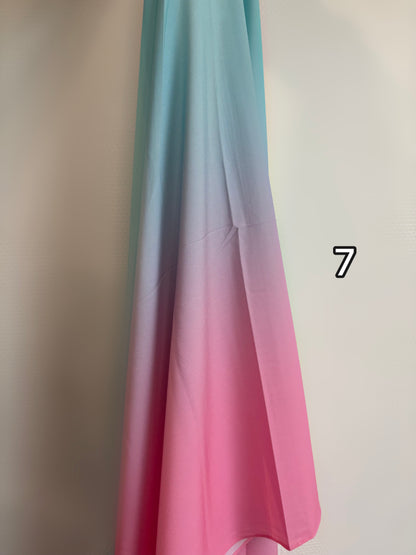 Hijab Jersey plume bicolore