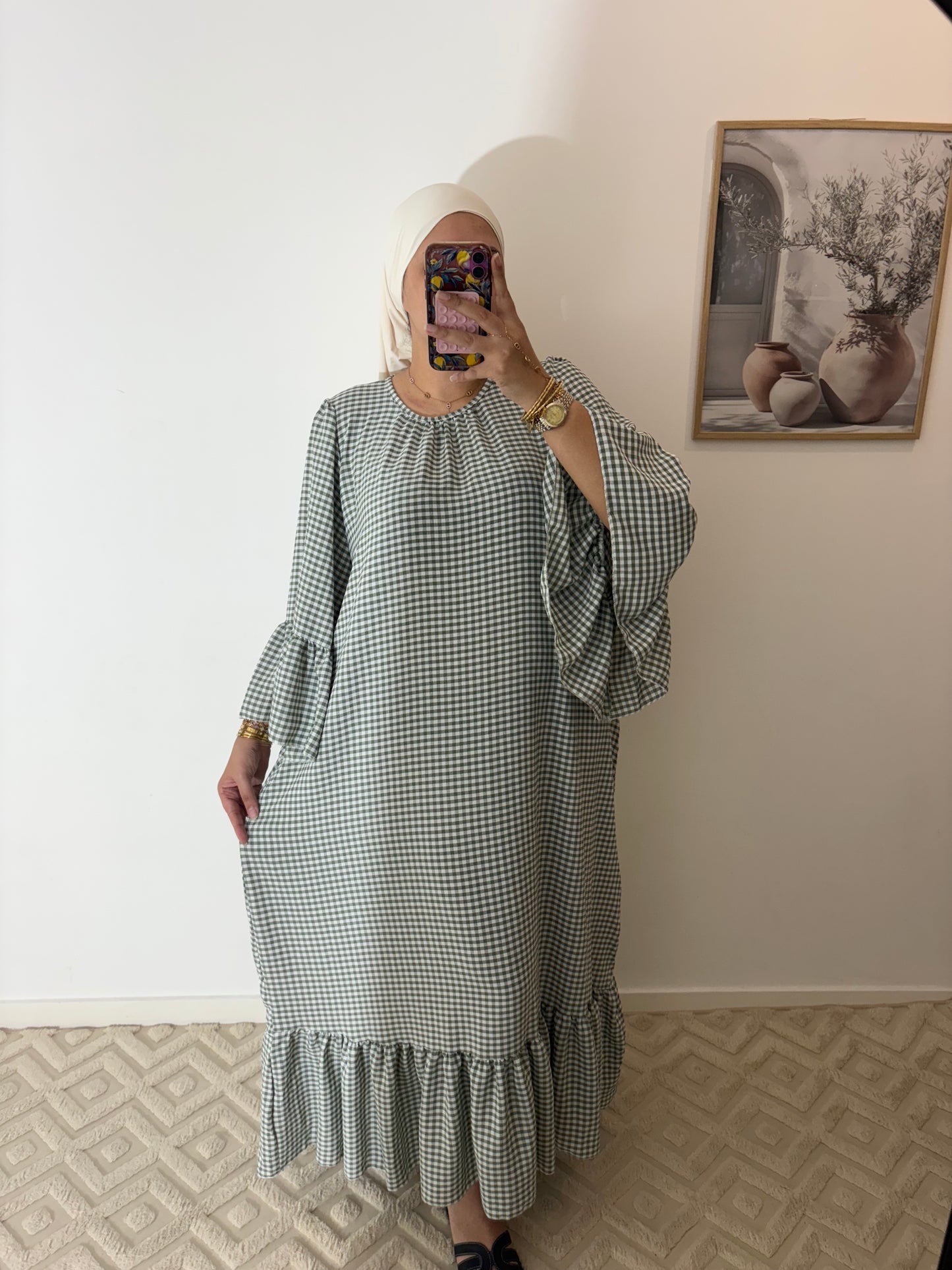 Robe "Feyza" Vichy