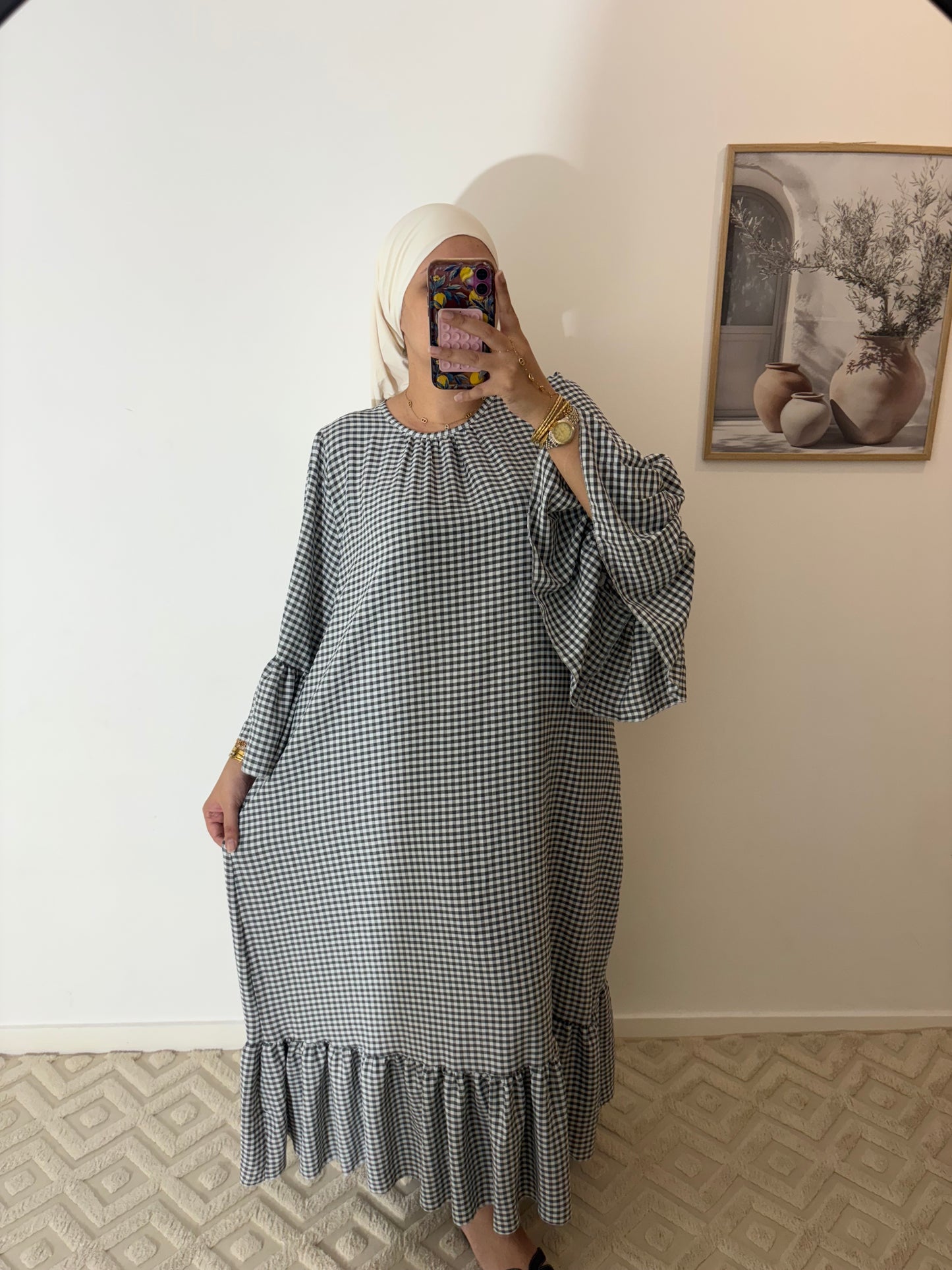 Robe "Feyza" Vichy