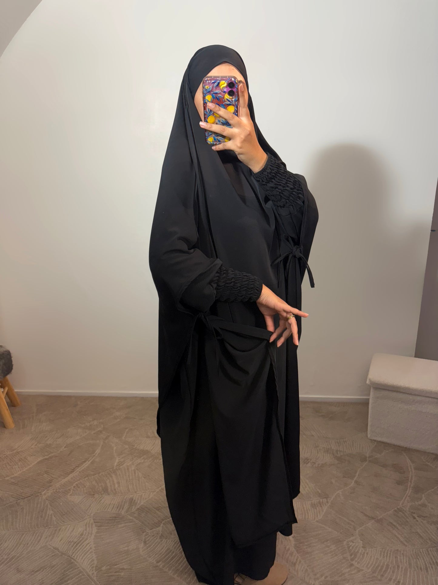Khimar à lacet effet jilbab