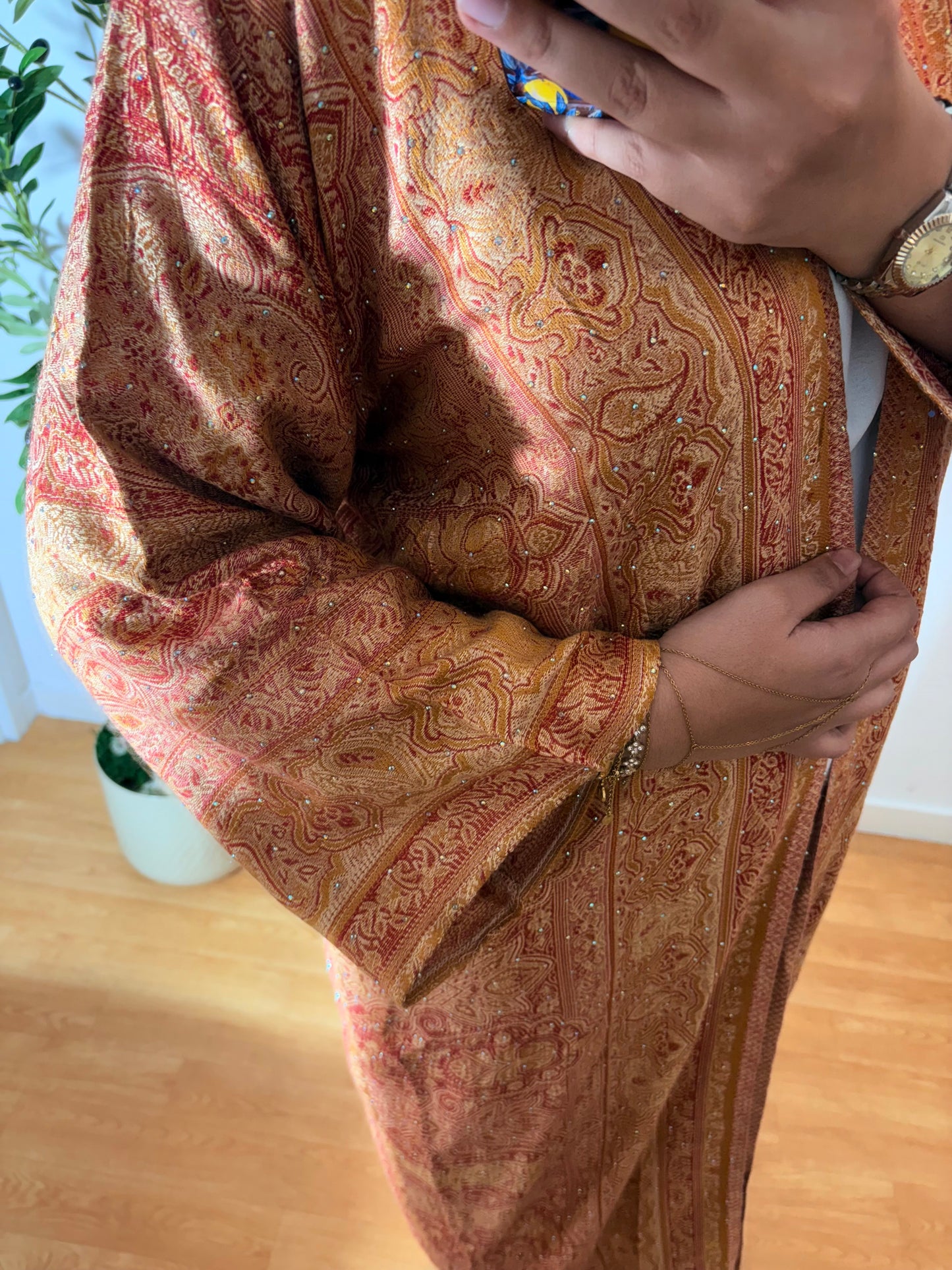 Kimono pashmina avec strass (Stock limité) T58