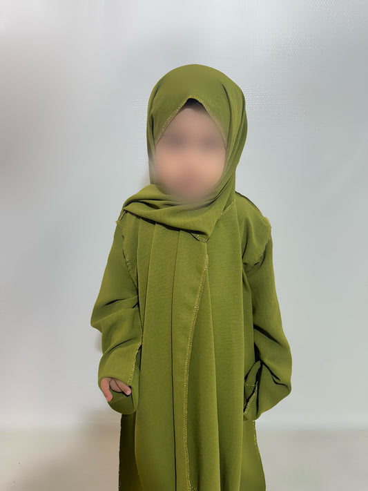 Abaya voile intégré Enfant