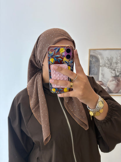 Hijab Carré en viscose à strass